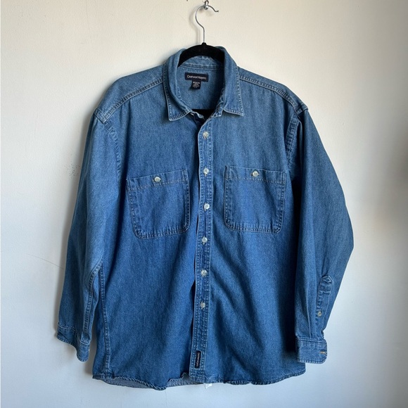 Vintage Tops - Vintage 90s 100% cotton oversized denim shirt